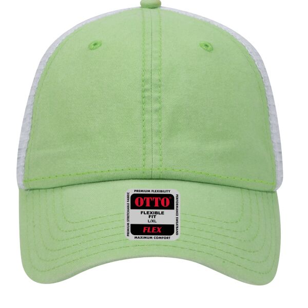 OTTO CAP "OTTO FLEX" 6 Panel Low Profile Mesh Back Trucker Hat Thumbnail