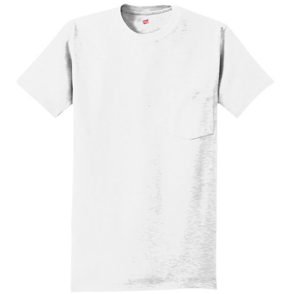 Hanes Authentic 100% Cotton T Shirt with Pocket Thumbnail