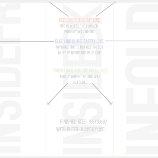 Trifold 8.5"x11" 100lb Gloss Book Full Color UV Coating Thumbnail