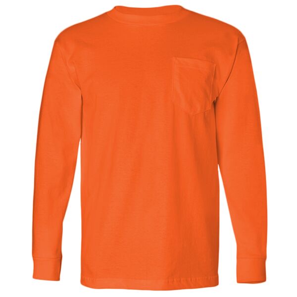 Bayside - USA-Made Long Sleeve T-Shirt with a Pocket Thumbnail