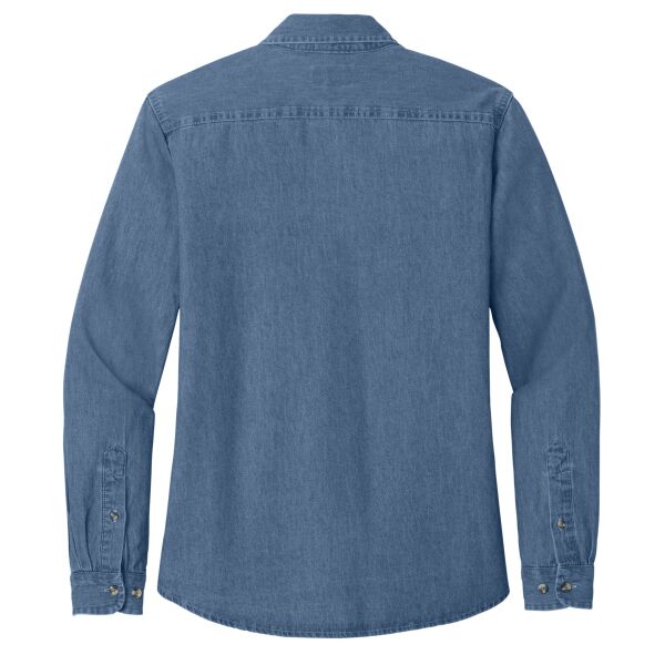 Ladies Long Sleeve Value Denim Shirt Thumbnail