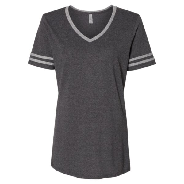 Triblend Women's V-Neck Varsity T-Shirt Thumbnail