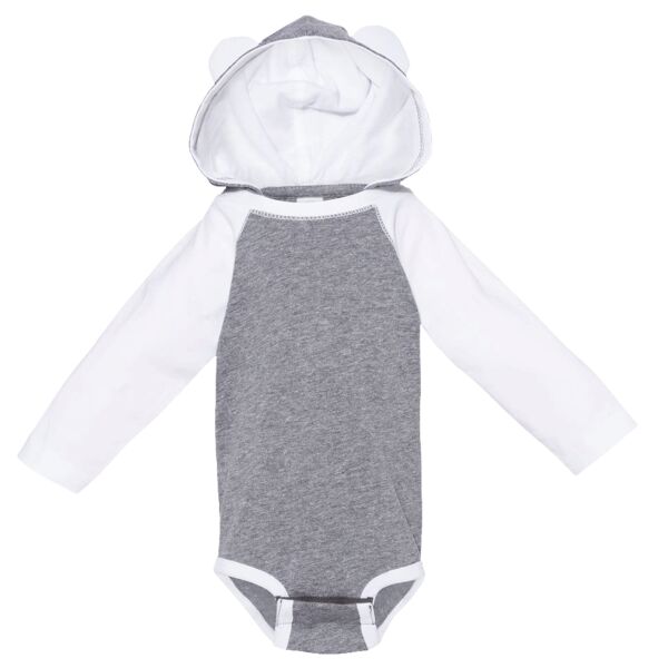Fine Jersey Infant Character Hooded Long Sleeve Bodysuit with Ears Thumbnail
